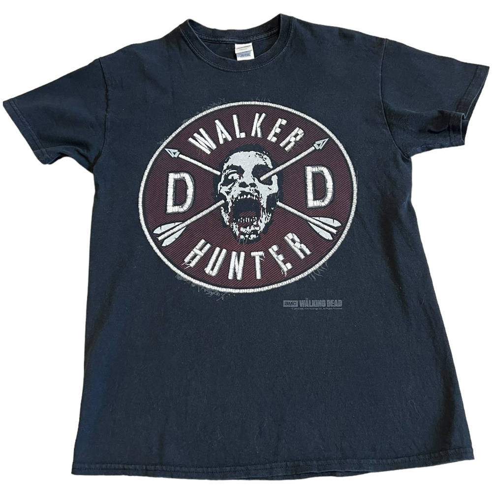 The Walking Dead Black Crew Neck Graphic T-Shirt, Size M